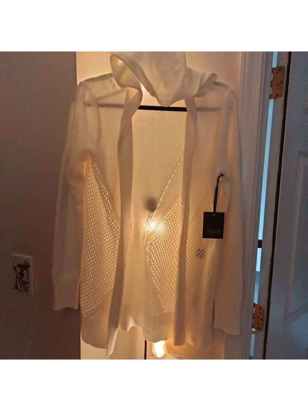 Women's Simply Vera Vera Wang White Cardigan